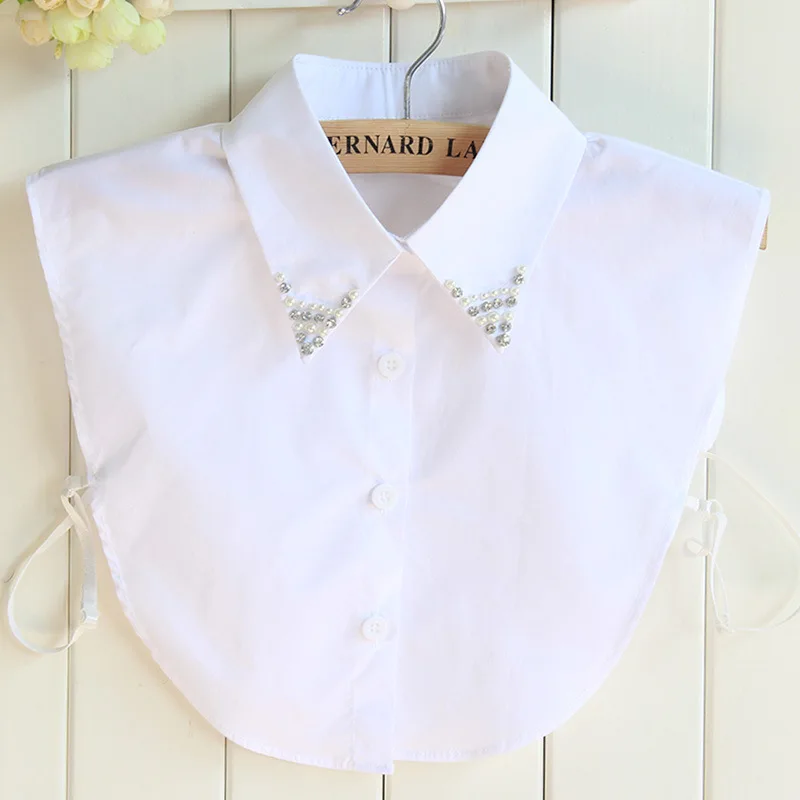 Full Cotton Shirt Dickie Rhinestone Nail Pearl Detachable Fake Collar Removable Women Blouse Wholesale Drop Shipping
Full Cotton Shirt Dickie Rhinestone Nail Pearl Detachable Fake Collar Removable Women Blouse Wholesale Drop Shipping