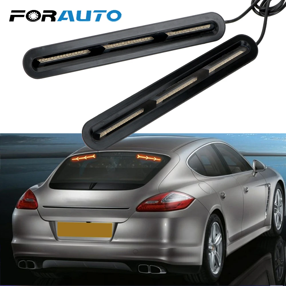 FORAUTO 1 Pair Car Rear Windscreen Light Flow LED Trunk Strip Light Amber Turn Signal Light Driving Lamps Red Tail Brake Lamp
FORAUTO 1 Pair Car Rear Windscreen Light Flow LED Trunk Strip Light Amber Turn Signal Light Driving Lamps Red Tail Brake Lamp
