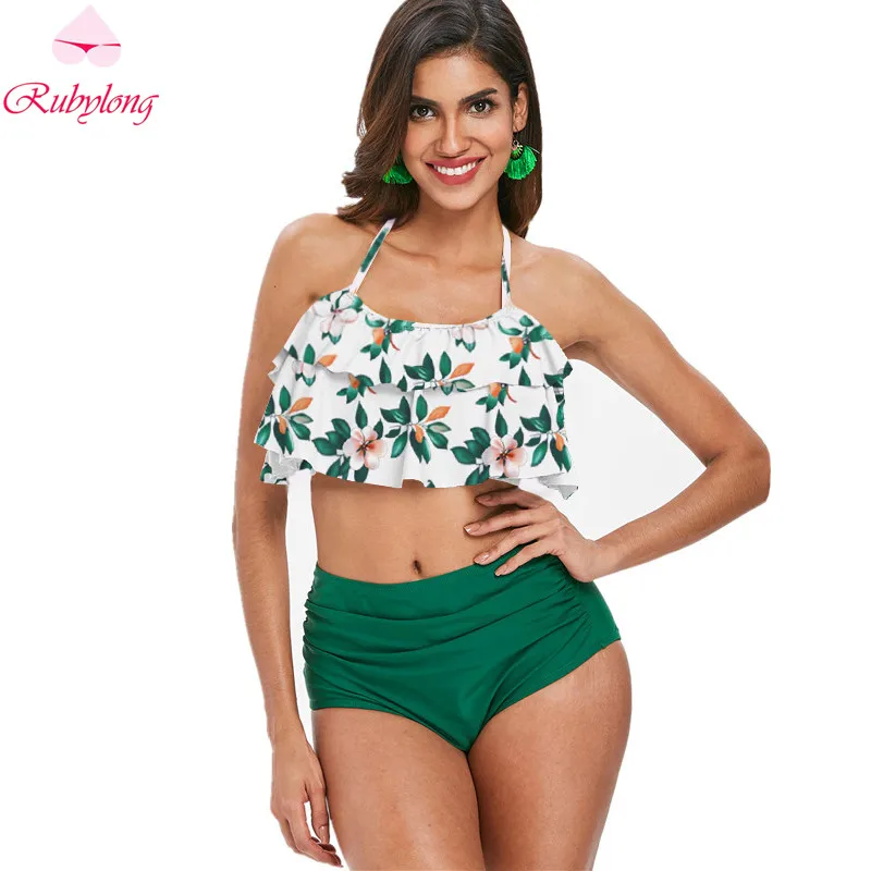 Rubylong 2019 Newest High Waist Bikinis Women Plus Size Swimsuit Push Up Bikini Set Vintage Ruffles Swimwear Female Bathing Suit
Rubylong 2019 Newest High Waist Bikinis Women Plus Size Swimsuit Push Up Bikini Set Vintage Ruffles Swimwear Female Bathing Suit