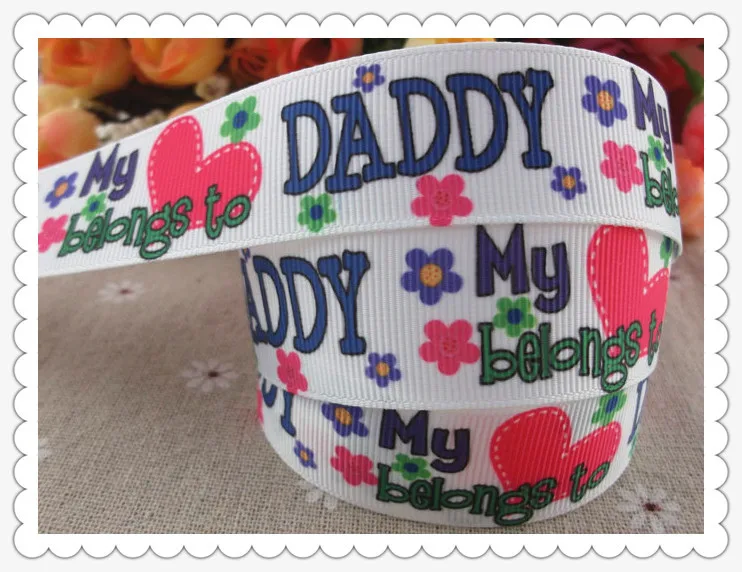 new arrival 1" (25mm) my belongs to daddy printed grosgrain ribbon Father's day ribbons hairbows 5 yards
new arrival 1" (25mm) my belongs to daddy printed grosgrain ribbon Father's day ribbons hairbows 5 yards