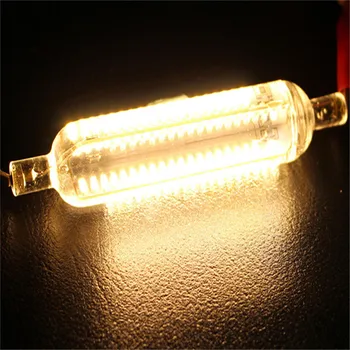 

CLAITE New Silicone R7S LED Bulb 8W 78MM SMD 3014 108 Pure White/Warm White Corn light Lamp 220V-240V Energy Saving