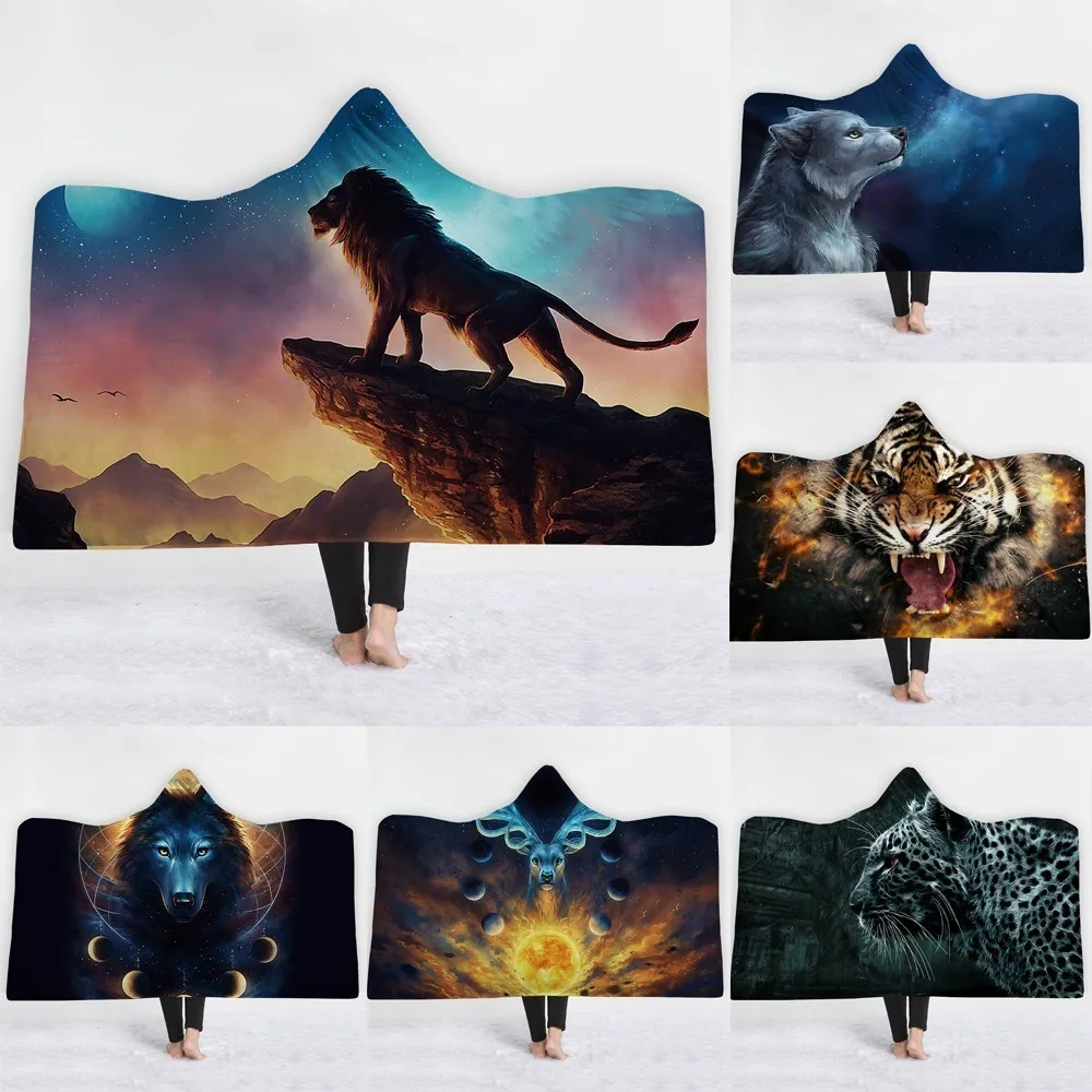 Raptor Lion Tiger Wolf Hooded Blanket Thickening 3d Printed Pattern Throw Blanket Family Blanket For Kids Dropshipping
Raptor Lion Tiger Wolf Hooded Blanket Thickening 3d Printed Pattern Throw Blanket Family Blanket For Kids Dropshipping