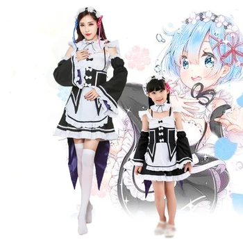 Re:Life in a different world from zero Cosplay Costume Lolita Rem Ram Cosplay Women Kid Girl Maid dress Socks Full Set
Re:Life in a different world from zero Cosplay Costume Lolita Rem Ram Cosplay Women Kid Girl Maid dress Socks Full Set