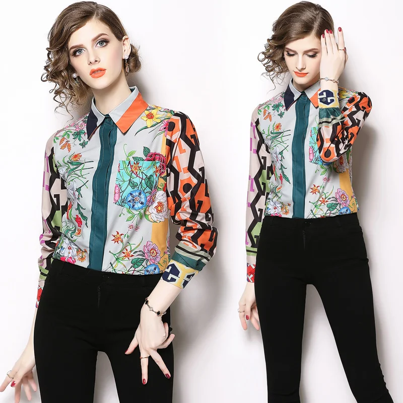 Women Tops and Blouses 2019 New Trendy autumn Fall Long Sleeved Vintage Print Casual Formal Blouse Shirt Female Blusas
Women Tops and Blouses 2019 New Trendy autumn Fall Long Sleeved Vintage Print Casual Formal Blouse Shirt Female Blusas