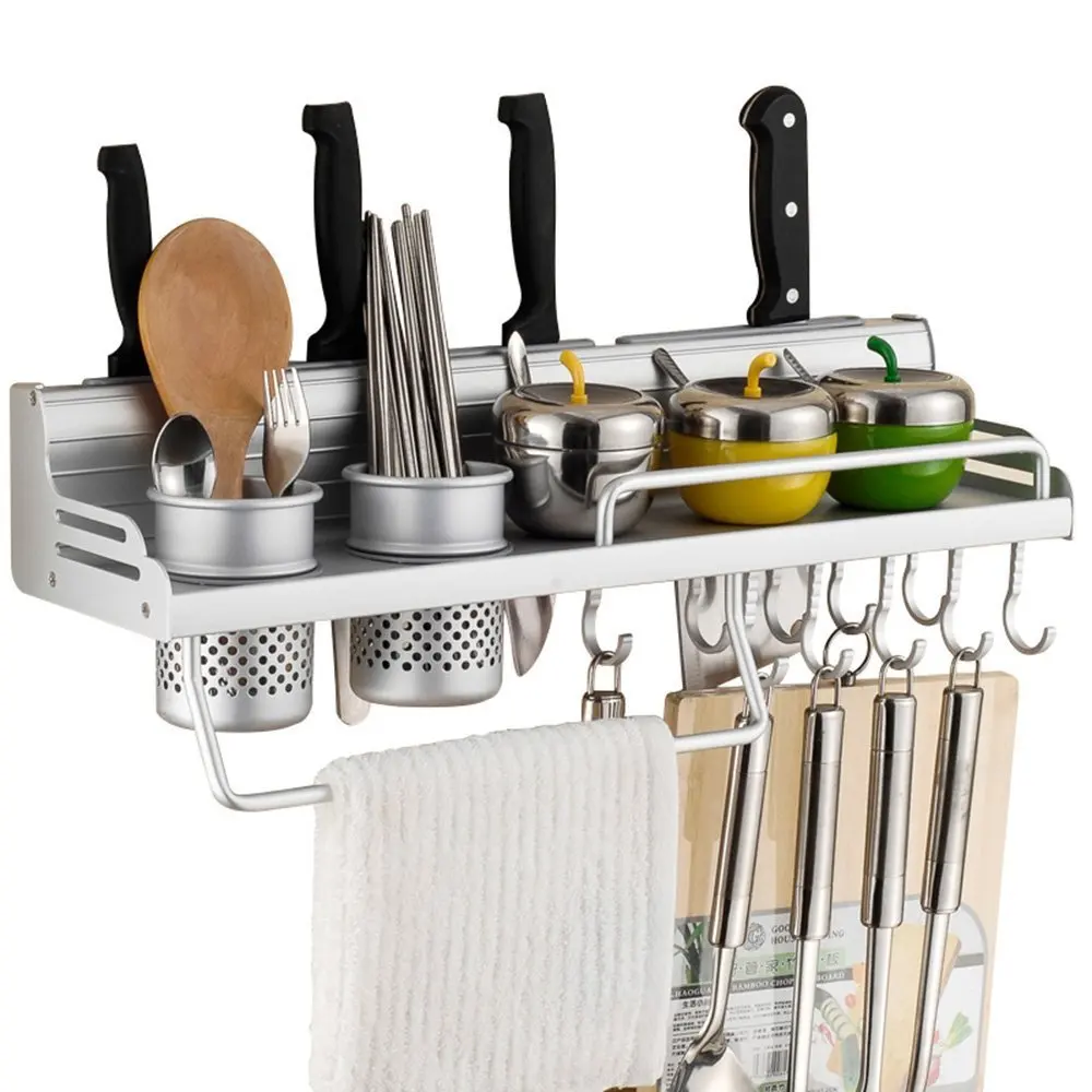 Multifunction Kitchen Wall-Mounted Pot Pan Rack Holder Shelf Seasoning Bottle Cutlery Silverware Storage Rack
Multifunction Kitchen Wall-Mounted Pot Pan Rack Holder Shelf Seasoning Bottle Cutlery Silverware Storage Rack