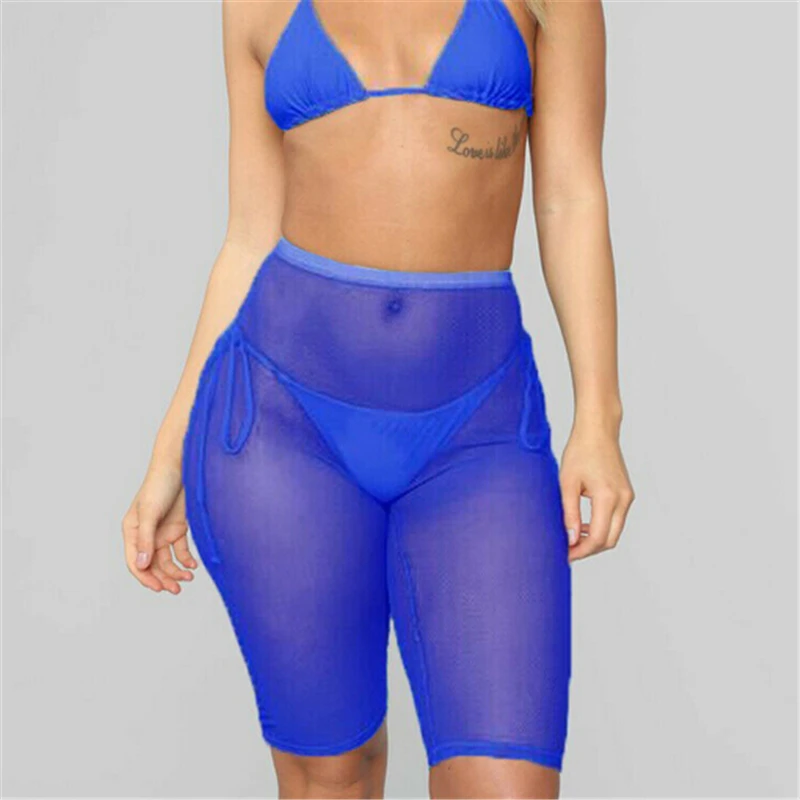 Women Beach Cover Up Summer Mesh Sheer High Waist Shorts Bikini Cover Up Solid Color Beach Wear Women Shorts Ladies Trousers
Women Beach Cover Up Summer Mesh Sheer High Waist Shorts Bikini Cover Up Solid Color Beach Wear Women Shorts Ladies Trousers