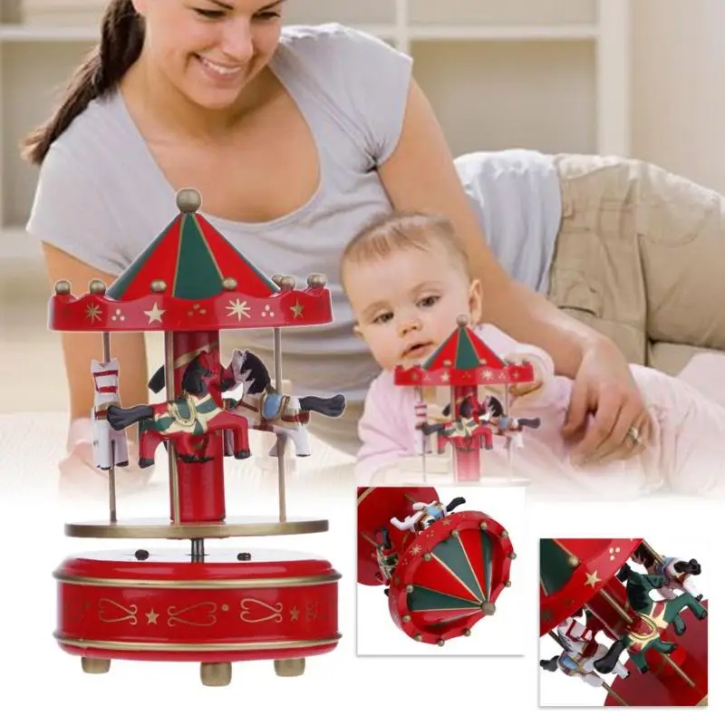 Carousel Music Box Kid Toy Swivel Hand Cranked Carousel Horse Clockwork Music Box Wedding Birthday Gifts Home Decor
Carousel Music Box Kid Toy Swivel Hand Cranked Carousel Horse Clockwork Music Box Wedding Birthday Gifts Home Decor