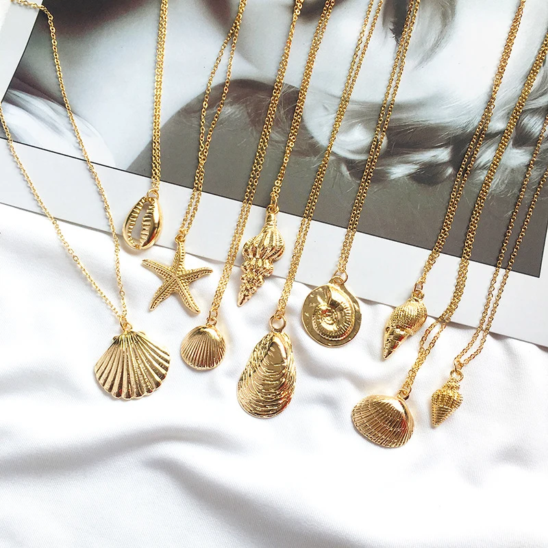 Fashion Bohemian Cowrie Conch Gold Shell Pendant Necklace for Women Ocean Sea Beach Necklaces Boho Shell Jewelry
Fashion Bohemian Cowrie Conch Gold Shell Pendant Necklace for Women Ocean Sea Beach Necklaces Boho Shell Jewelry