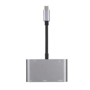 CYDZ USB-C USB 3.1 Type C to HDMI & VGA & USB3.0 OTG & Female Charger & Audio Adapter for Laptop
CYDZ USB-C USB 3.1 Type C to HDMI & VGA & USB3.0 OTG & Female Charger & Audio Adapter for Laptop