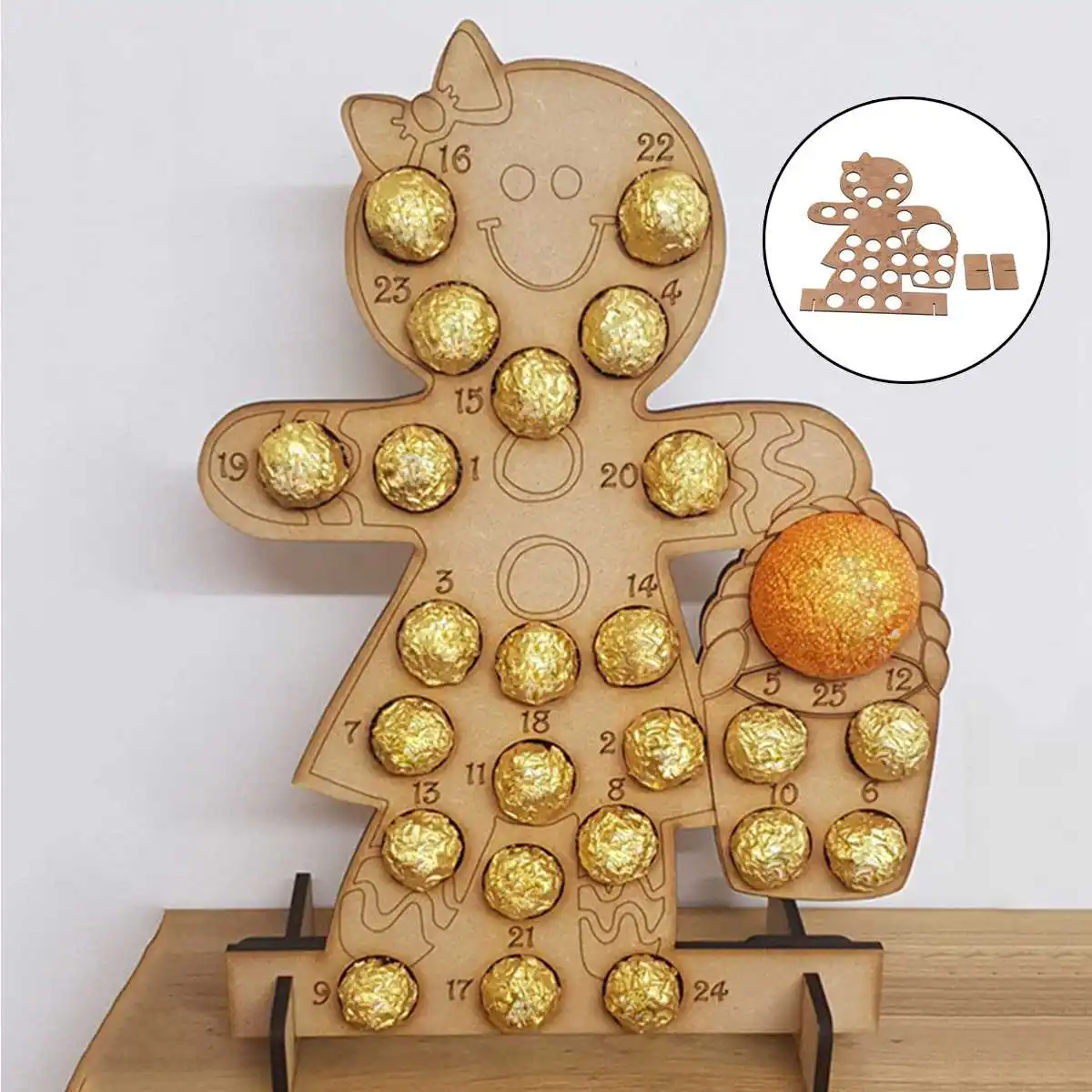 25 Holes Cute Wooden Christmas Advent Calendar Chocolates Storage Box Chocolate Shop Display Rack Stand Gift Case
25 Holes Cute Wooden Christmas Advent Calendar Chocolates Storage Box Chocolate Shop Display Rack Stand Gift Case