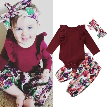 Newborn Baby Girls Clothes Bodysuit Romper Tops Floral Pants Headband Outfits Set Clothes 0-18M
Newborn Baby Girls Clothes Bodysuit Romper Tops Floral Pants Headband Outfits Set Clothes 0-18M