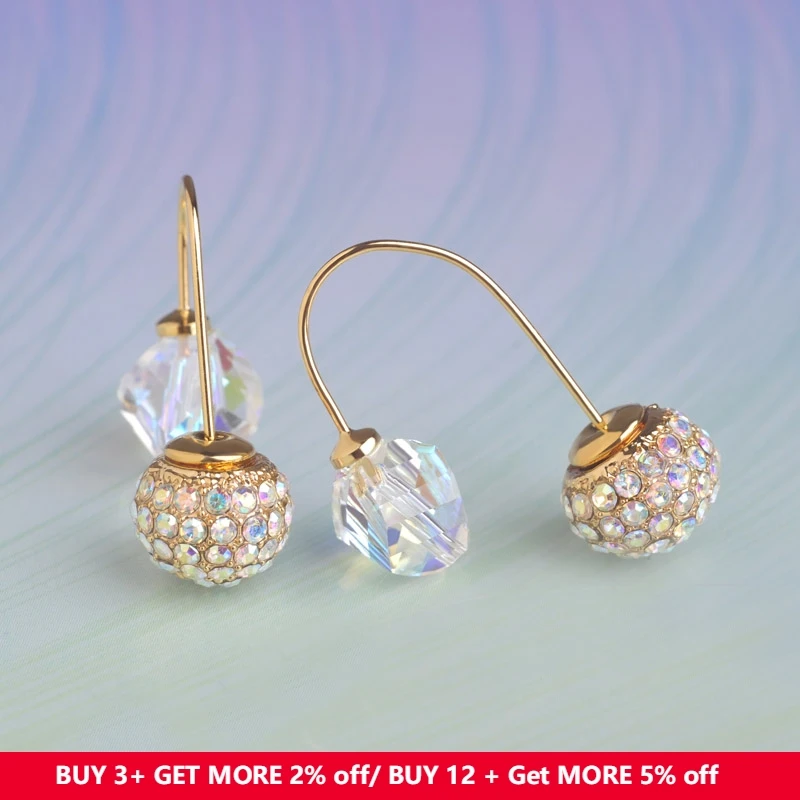 Blucome Luxurious Women Party Bijoux Shiny Rhinestone Drop Earrings Korean Styling Copper Earrings Round Ear Jewelry Accessories
Blucome Luxurious Women Party Bijoux Shiny Rhinestone Drop Earrings Korean Styling Copper Earrings Round Ear Jewelry Accessories