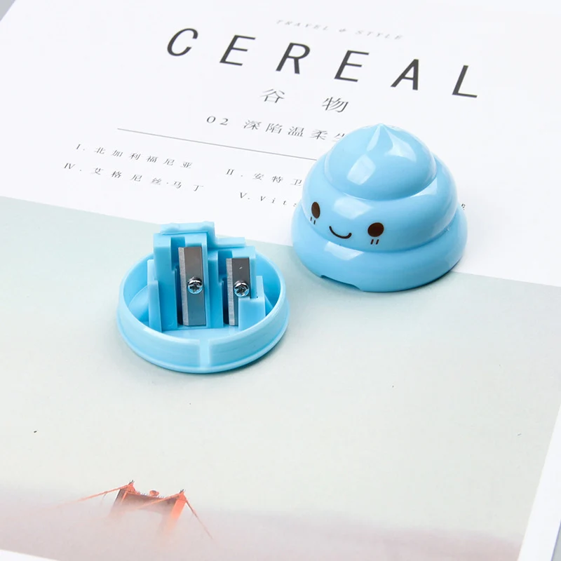 Kawaii Shit Shape Pencil Sharpener Cartoon Cutter Knife Double Orifice Pole Piece Kids Gift Promotional Items Korean Stationery
Kawaii Shit Shape Pencil Sharpener Cartoon Cutter Knife Double Orifice Pole Piece Kids Gift Promotional Items Korean Stationery