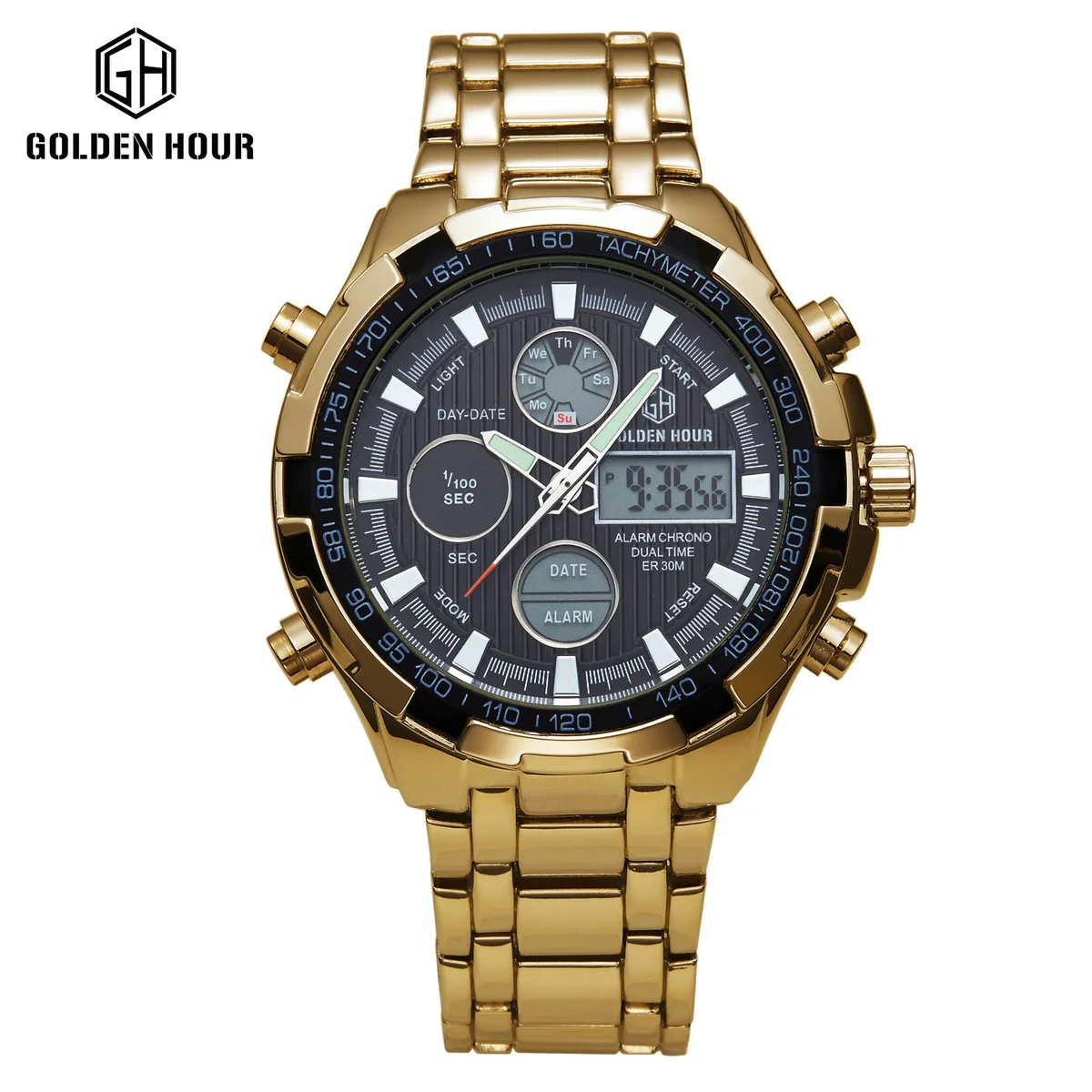 Luxury Men's Waterproof Mechanical Watch Sports Electronic Watch LED Casual Business Multi-Function Steel Belt Alarm Clock
Luxury Men's Waterproof Mechanical Watch Sports Electronic Watch LED Casual Business Multi-Function Steel Belt Alarm Clock