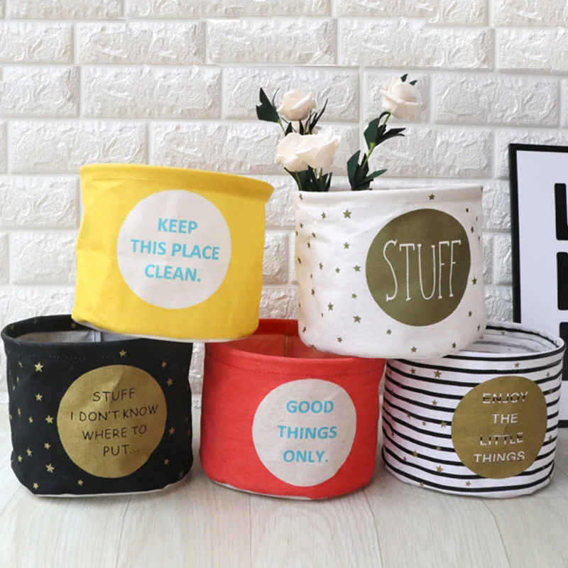 1 Pcs Household Organizers Toy Storage Cotton Linen Laundry Baskets Dirty Clothes Sundries Pouch Desktop Storage Basket Barrel
1 Pcs Household Organizers Toy Storage Cotton Linen Laundry Baskets Dirty Clothes Sundries Pouch Desktop Storage Basket Barrel