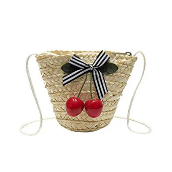Mini Wrap Bag Women Summer Straw Rattan Woven Bag Crossbody Woven Beach Handbag with Cherry Shoulder Bags (White)
Mini Wrap Bag Women Summer Straw Rattan Woven Bag Crossbody Woven Beach Handbag with Cherry Shoulder Bags (White)