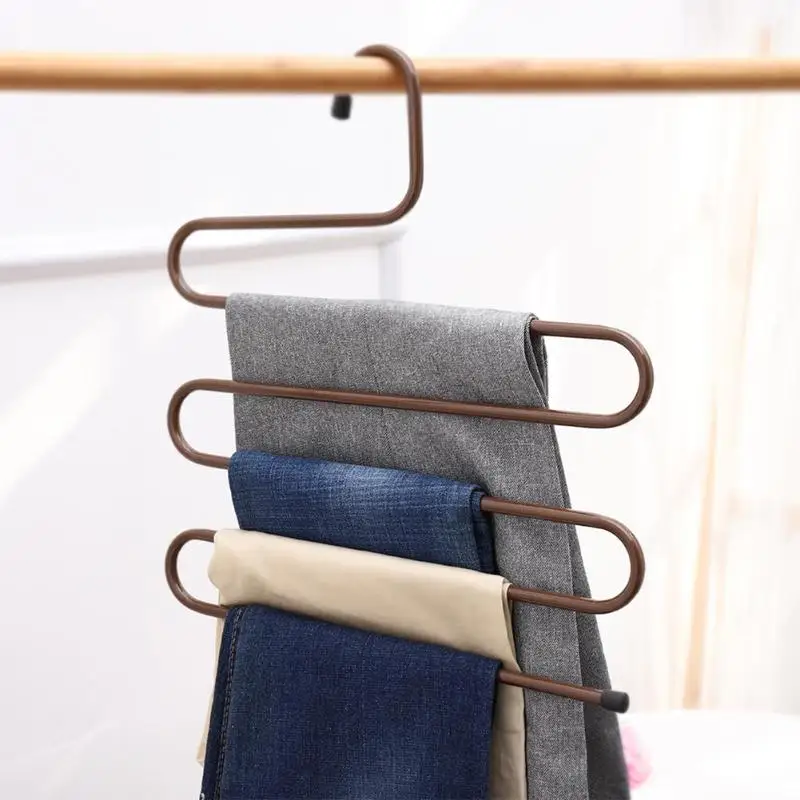 Stainless Steel Trousers Hanger Multifunction Pants Closet Belt Holder Rack Closet Hangers Magic Space Saver Storage Rack
Stainless Steel Trousers Hanger Multifunction Pants Closet Belt Holder Rack Closet Hangers Magic Space Saver Storage Rack