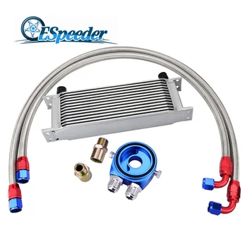 ESPEEDER 13 ROW 10AN Transmission Oil Cooler+ Oil Filter Sandwich Adapter+Stainless Steel Fuel Hose Line Fitting Engine Parts 
ESPEEDER 13 ROW 10AN Transmission Oil Cooler+ Oil Filter Sandwich Adapter+Stainless Steel Fuel Hose Line Fitting Engine Parts