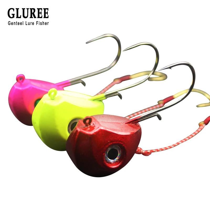 GLUREE Sea Fishing Lure Jig Lead Head Bait 40g/60g/80g/100g Jigging Artificial Bait Double Fish Hooks Fishing Tackle Multicolor 
GLUREE Sea Fishing Lure Jig Lead Head Bait 40g/60g/80g/100g Jigging Artificial Bait Double Fish Hooks Fishing Tackle Multicolor