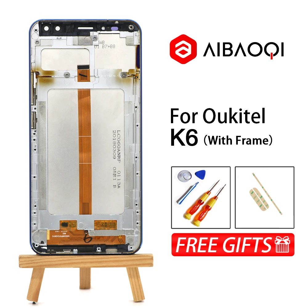 AiBaoQi New Original 5.99 inch Touch Screen+2160x1080 LCD Display+Frame Assembly Replacement For Oukitel K6 Phone
AiBaoQi New Original 5.99 inch Touch Screen+2160x1080 LCD Display+Frame Assembly Replacement For Oukitel K6 Phone