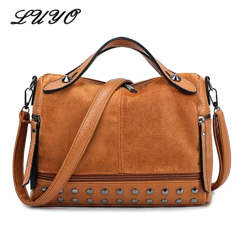LUYO Rivet Big Handbag 2018 Large Capacity Shoulder Bag Female Crossbody Bags For Women Soft Pu Leather Suede Messenger Winter 
LUYO Rivet Big Handbag 2018 Large Capacity Shoulder Bag Female Crossbody Bags For Women Soft Pu Leather Suede Messenger Winter