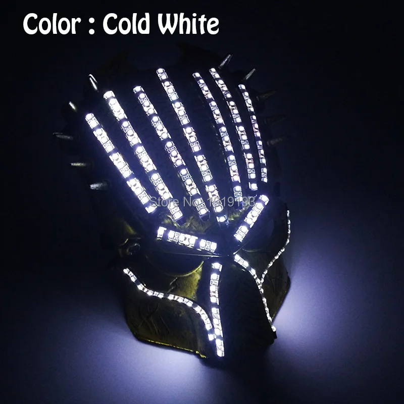 Hot Sale Movie Theme LED Predator Mask LED Strip Scary Halloween Festival Party Masks For Glow Party Supplies By DC3V
Hot Sale Movie Theme LED Predator Mask LED Strip Scary Halloween Festival Party Masks For Glow Party Supplies By DC3V