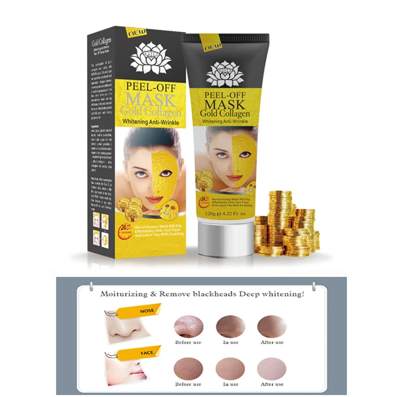 24K Gold Collagen Facial Mask Moisture Anti Aging Anti Wrinkle Skin Care Mask Removal Blackhead Acne Treatment Mask TSLM1
24K Gold Collagen Facial Mask Moisture Anti Aging Anti Wrinkle Skin Care Mask Removal Blackhead Acne Treatment Mask TSLM1