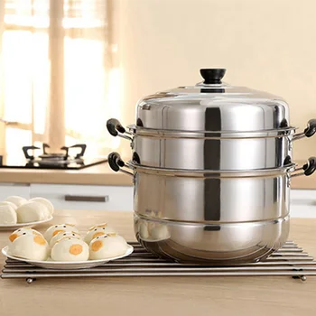 Stainless Steel Three-layer Thick Steamer Multifunction Soup Steam Pot Universal Cooking Pots for Induction Cooker Gas Stove
Stainless Steel Three-layer Thick Steamer Multifunction Soup Steam Pot Universal Cooking Pots for Induction Cooker Gas Stove