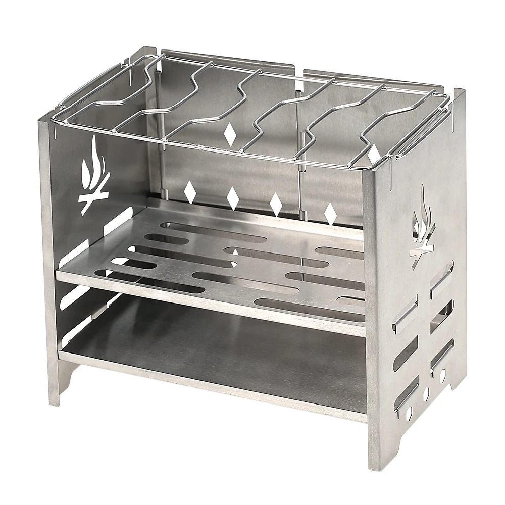 Lixada Lightweight Potable Folding Stainless Steel Backpacking Camping Stove Outdoor Wood Burning Camp Stove Picnic BBQ Tool
Lixada Lightweight Potable Folding Stainless Steel Backpacking Camping Stove Outdoor Wood Burning Camp Stove Picnic BBQ Tool
