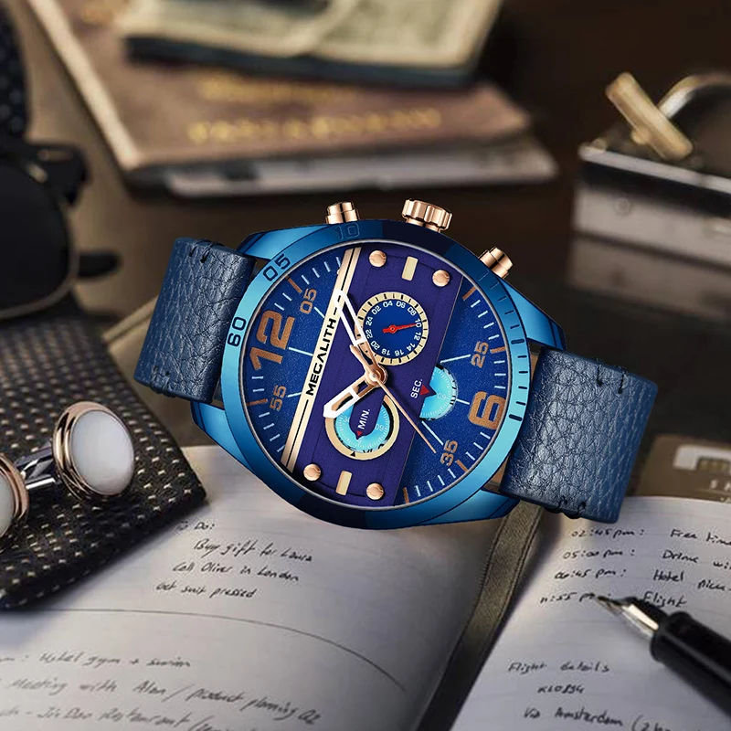 MEGALITH Top Brand Sport Watches Men Fashion Military Waterproof Blue Leather Strap Quartz Wristwatches Clock Man Reloj Hombre
MEGALITH Top Brand Sport Watches Men Fashion Military Waterproof Blue Leather Strap Quartz Wristwatches Clock Man Reloj Hombre