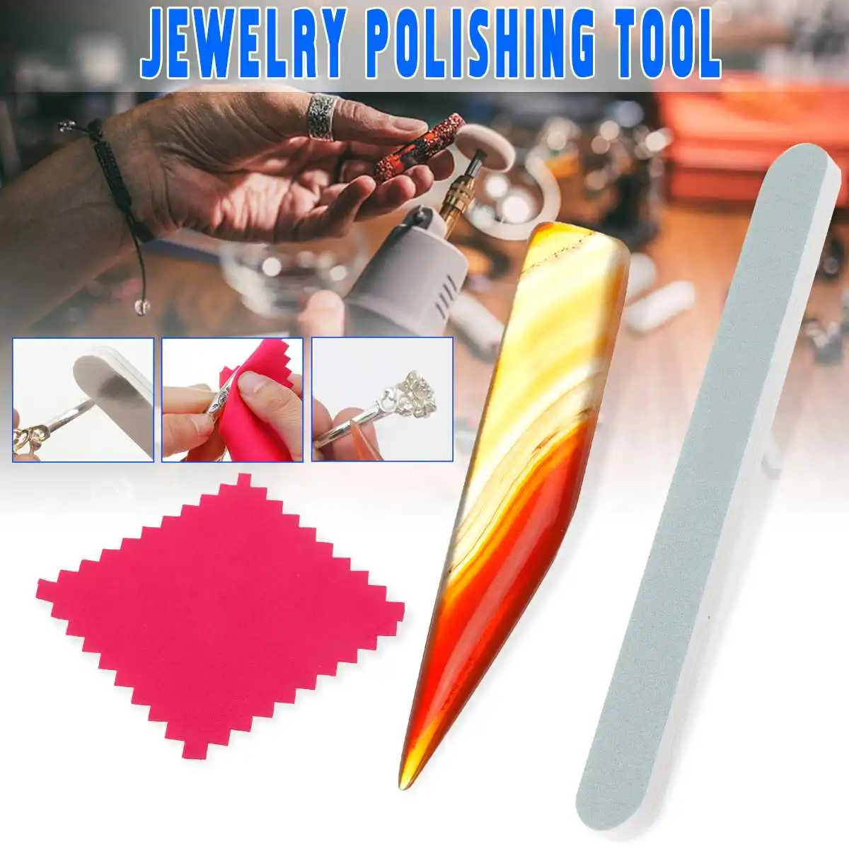 3Pcs Agate Knife +Polishing Plate +Polishing Cloth Jewelry Gold Silver Polishing Hand Tool Cleaning Cloth Agate Polisher Cleaner
3Pcs Agate Knife +Polishing Plate +Polishing Cloth Jewelry Gold Silver Polishing Hand Tool Cleaning Cloth Agate Polisher Cleaner