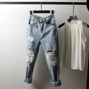 Women Vintage Boyfriend Hole Jeans High Waist Loose Ripped Jeans Straight Streetwear Plus Size 4Xl Denim Pants
Women Vintage Boyfriend Hole Jeans High Waist Loose Ripped Jeans Straight Streetwear Plus Size 4Xl Denim Pants