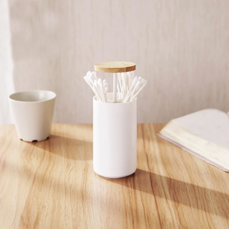 Cotton Swab Makeup Organizers Press Automatic Cosmetic Box Holder Case Tube Wooden Cover Bathroom Storage Accessories Supplies
Cotton Swab Makeup Organizers Press Automatic Cosmetic Box Holder Case Tube Wooden Cover Bathroom Storage Accessories Supplies