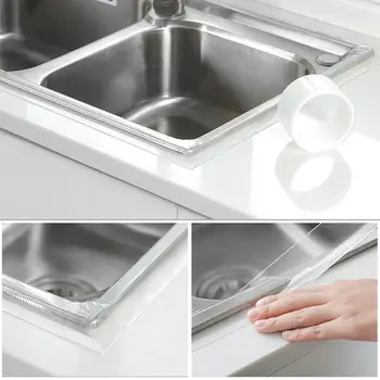 1 pc Transparent Kitchen Waterproof Mold Tape Self Adhesives Wall Line Stickers Door And Window Sink Door Moisture Seal Strip
1 pc Transparent Kitchen Waterproof Mold Tape Self Adhesives Wall Line Stickers Door And Window Sink Door Moisture Seal Strip