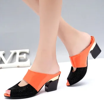 Women Slippers New 2019 Fashion High Heeled 7.5 Cm Mixed-Colors Summer Slippers Shallow Women Slides Shoes Zapatos De Mujer
Women Slippers New 2019 Fashion High Heeled 7.5 Cm Mixed-Colors Summer Slippers Shallow Women Slides Shoes Zapatos De Mujer