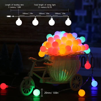 Party Wedding IP44 13M 3.6W Ball Lights 100LED Globe String Light with Remote Control Adjustable Dimmable Christmas Festival
Party Wedding IP44 13M 3.6W Ball Lights 100LED Globe String Light with Remote Control Adjustable Dimmable Christmas Festival