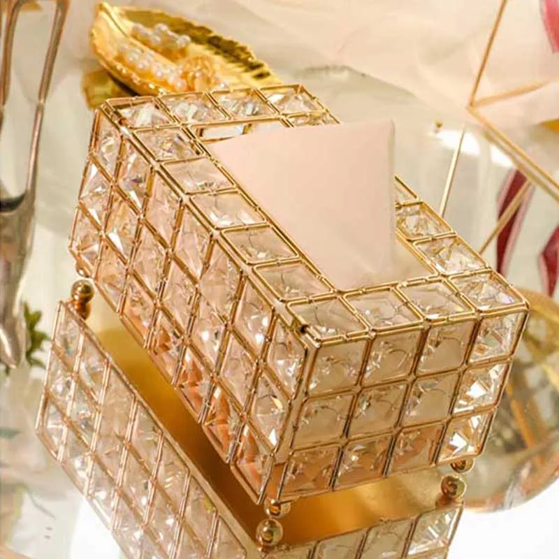 Style Metal Crystal Tissue Box Removable Tissue Tissue Napkin Holder Kitchen Living Room Dining Room Decoration
Style Metal Crystal Tissue Box Removable Tissue Tissue Napkin Holder Kitchen Living Room Dining Room Decoration