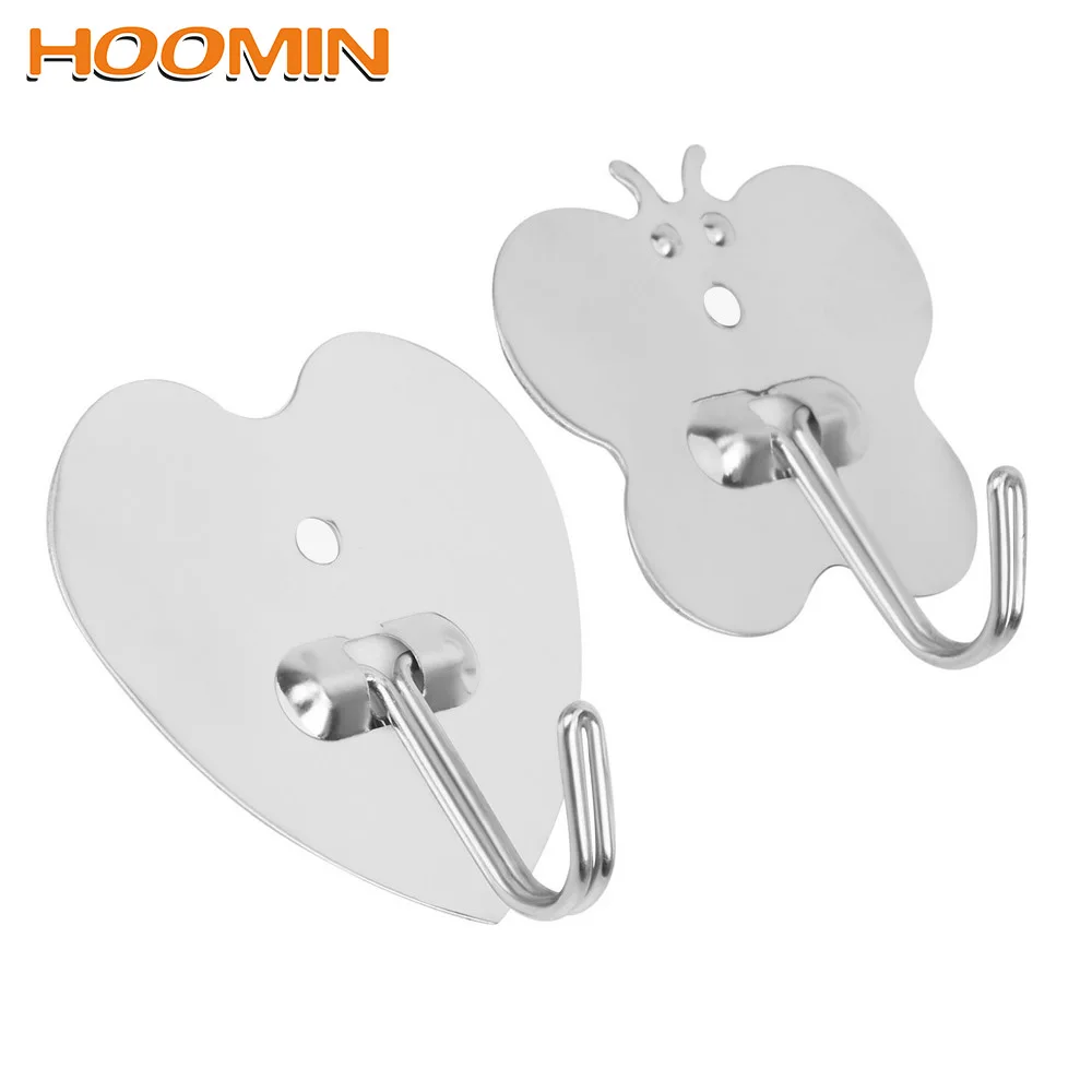 Strong Adhesive Hook Heart/Butterfly Shape Kitchen Bathroom Wall Mounted Stainless Steel Door Sticky Hanger Holder Rustproof
Strong Adhesive Hook Heart/Butterfly Shape Kitchen Bathroom Wall Mounted Stainless Steel Door Sticky Hanger Holder Rustproof