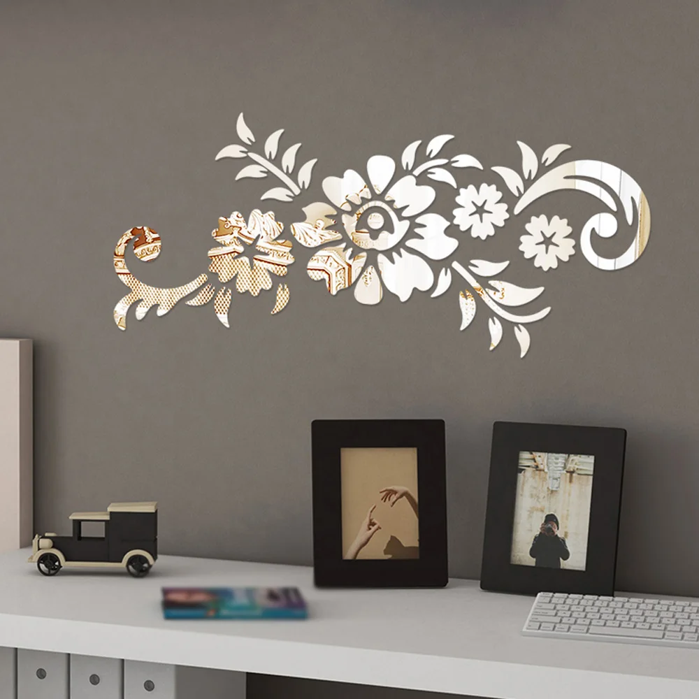 1*Wall Sticker Removable Acrylic Mirror Flower DIY Art Wall Sticker Mural Decal Home Room Decor 50x21.5cm Black/Gold/Silver
1*Wall Sticker Removable Acrylic Mirror Flower DIY Art Wall Sticker Mural Decal Home Room Decor 50x21.5cm Black/Gold/Silver
