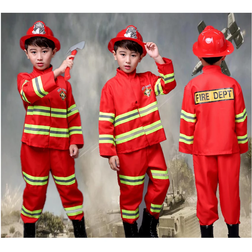 Boys Fireman Sam Cosplay Costumes Children Red Carnival Party Clothes with Toys Teenager Christmas Fancy Firefighter Uniform
Boys Fireman Sam Cosplay Costumes Children Red Carnival Party Clothes with Toys Teenager Christmas Fancy Firefighter Uniform