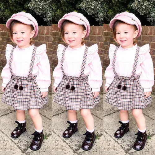 Toddler Newborn Kids Baby Girls Lace Ruffled Sleeve Top T-shirt Suspender Plaids Skirt Dress Outfit Cute Clothes 6M-5T
Toddler Newborn Kids Baby Girls Lace Ruffled Sleeve Top T-shirt Suspender Plaids Skirt Dress Outfit Cute Clothes 6M-5T