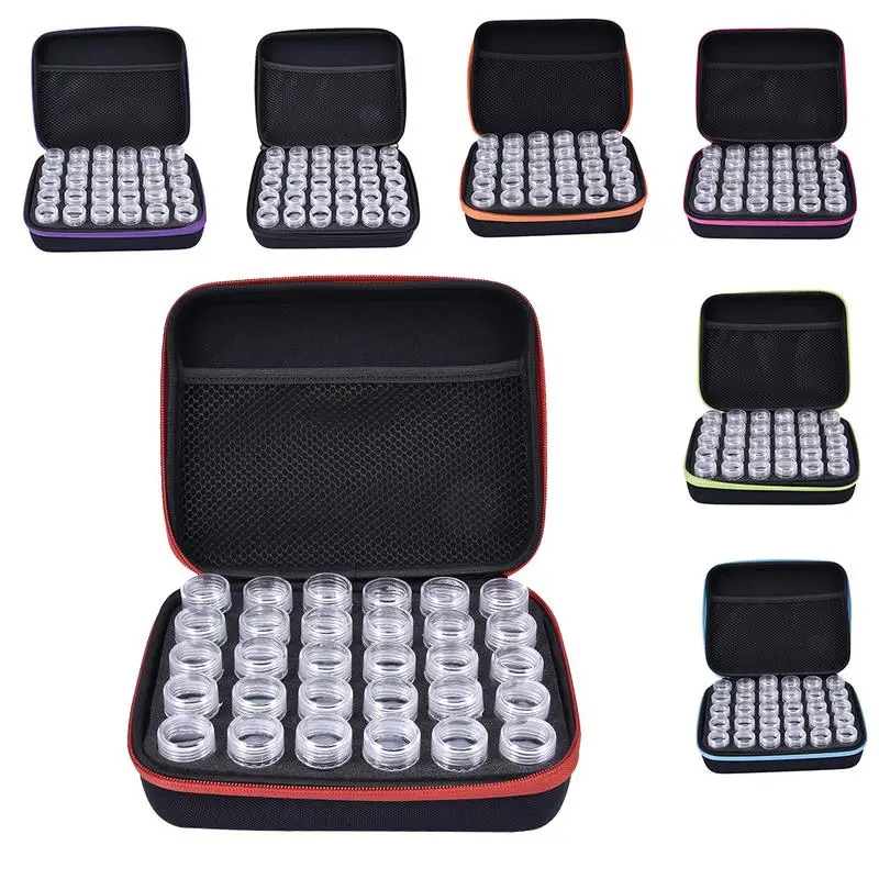 30 Slots Embroidery Diamond Painting Accessory Case Clear Plastic Beads Storage Boxes Essential Oil Bottle Display Box With Zipp
30 Slots Embroidery Diamond Painting Accessory Case Clear Plastic Beads Storage Boxes Essential Oil Bottle Display Box With Zipp