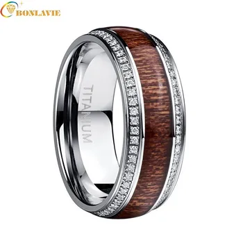Vintage Men's Stainless Steel Ring White Crystal Acacia Wood Titanium Steel Wedding Ring For Men Male Valentine's Day Present
Vintage Men's Stainless Steel Ring White Crystal Acacia Wood Titanium Steel Wedding Ring For Men Male Valentine's Day Present