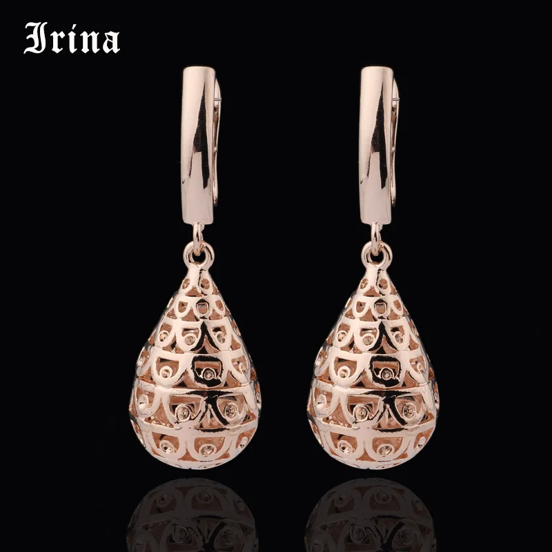 Irina New Arrivals Unique Exquisite Carved Hollow Rose Gold Dangle Big Earrings Women Wedding Party Fine Trendy Jewelry
Irina New Arrivals Unique Exquisite Carved Hollow Rose Gold Dangle Big Earrings Women Wedding Party Fine Trendy Jewelry
