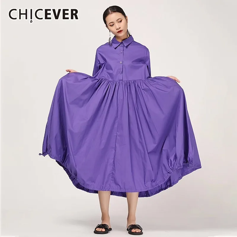CHICEVER Summer Casual Solid Women Dress Lapel Short Sleeve Button Loose Plus Size Pleated Mid Calf Female Dresses 2019 Clothing
CHICEVER Summer Casual Solid Women Dress Lapel Short Sleeve Button Loose Plus Size Pleated Mid Calf Female Dresses 2019 Clothing