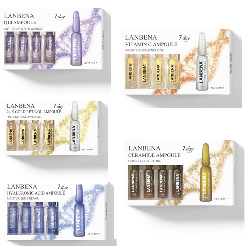 7Pcs Hyaluronic Acid Face Serum Set Vitamin C Nourish Brighten Firming Skin Ampoules-ceramide Anti-Ageing Essence TSLM1
7Pcs Hyaluronic Acid Face Serum Set Vitamin C Nourish Brighten Firming Skin Ampoules-ceramide Anti-Ageing Essence TSLM1