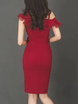 Top Quality Red Pink Black Ruffles Bodycon Rayon Bandage Dress Evening Party Bodycon Dress
Top Quality Red Pink Black Ruffles Bodycon Rayon Bandage Dress Evening Party Bodycon Dress