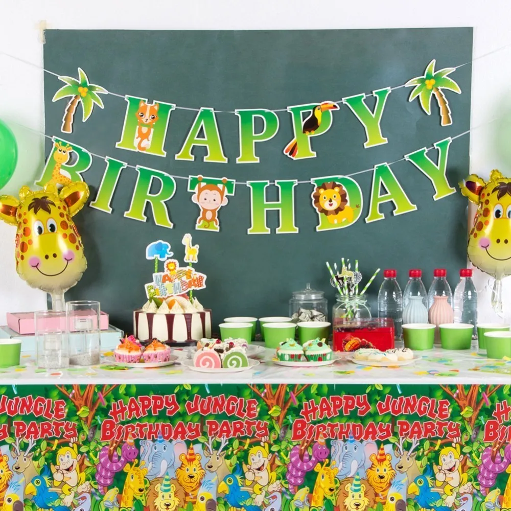 1pc Jungle Party Animal Birthday Party Decorations For Kids Summer Happy Birthday Banner Palm Tree Hanging Birthday Decor
1pc Jungle Party Animal Birthday Party Decorations For Kids Summer Happy Birthday Banner Palm Tree Hanging Birthday Decor