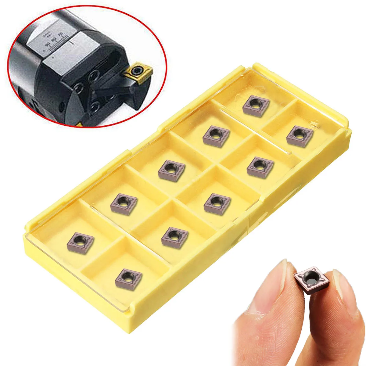 10pcs Carbide Insert Blades CCMT060204 LF6018 for Turning Tool Boring Bar with Box Machine Tool Accessories Insert Blade
10pcs Carbide Insert Blades CCMT060204 LF6018 for Turning Tool Boring Bar with Box Machine Tool Accessories Insert Blade