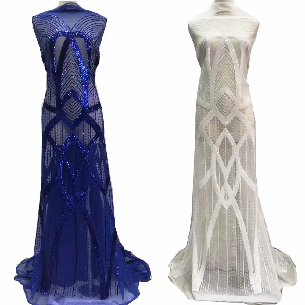 Blue White African Lace Fabric High Quality Guipure laces For Wedding Dress French Lace With Sequins Nigerian Lace Fabrics
Blue White African Lace Fabric High Quality Guipure laces For Wedding Dress French Lace With Sequins Nigerian Lace Fabrics